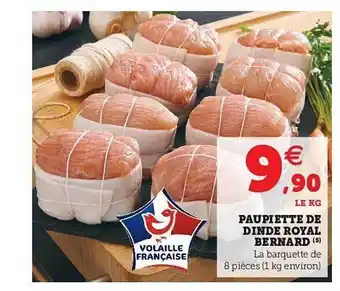 Super U Paupiette De Dinde Royal Bernard offre