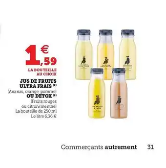 Super U Jus De Fruits Ultra Frais Ou Detox offre