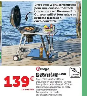 Super U Barbecue à Charbon De Bois Ranger offre