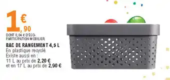 E.Leclerc Bac de rangement 4,5 l offre