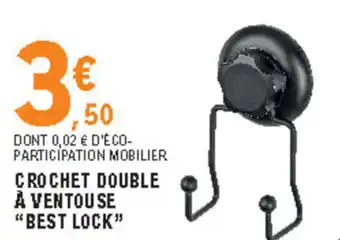 E.Leclerc Crochet double à ventouse "best lock" offre