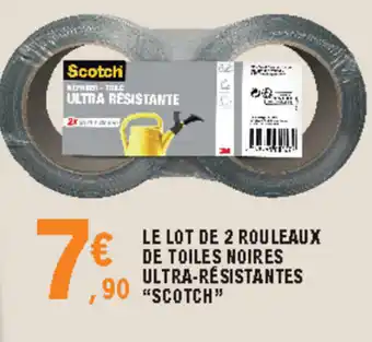 E.Leclerc Le lot de 2 rouleaux de toiles noires ultra-résistantes "scotch" offre