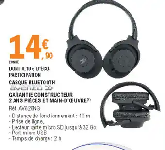 E.Leclerc Casque bluetooth offre