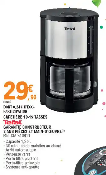 E.Leclerc Cafetière 10-15 tasses offre
