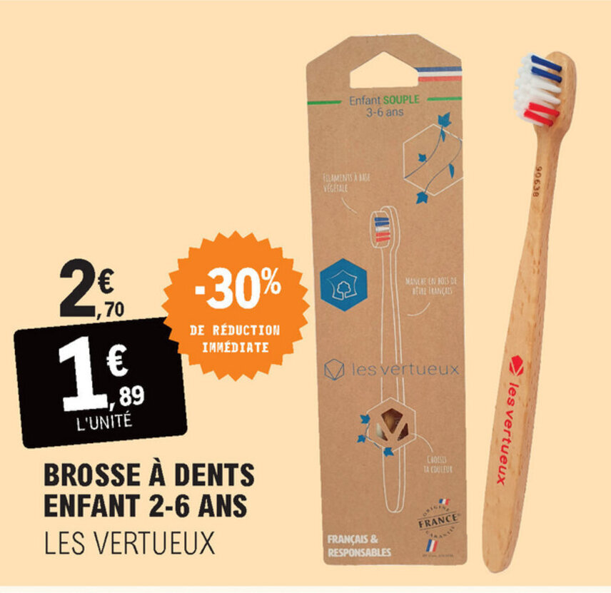 Promo Brosse A Dents Enfant 2 6 Ans Chez E Leclerc
