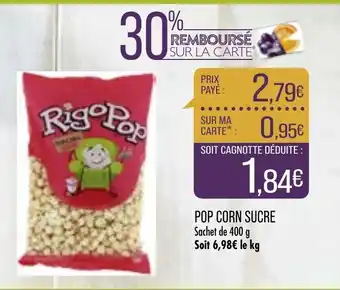 Match Pop corn sucre offre