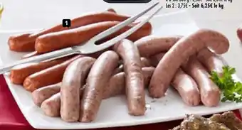 Match Saucisse de volaille nature, aux herbes ou merguez pere dodu offre