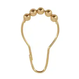 Lot de 12 anneaux de douche l.7.5 cm, sensea doré