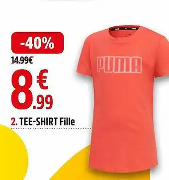 Intersport Tee-shirt Fille Puma offre