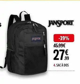 Intersport Sac à Dos Jansport offre