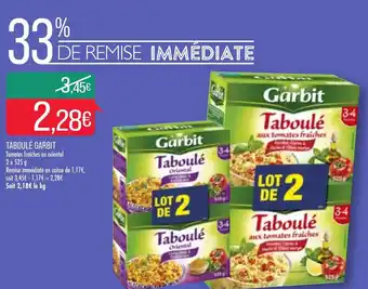 Match Taboulé garbit offre