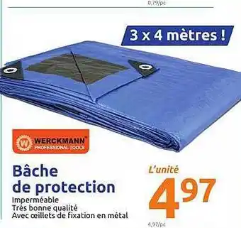 Action Bâche De Protection Werckmann Professional Tools offre