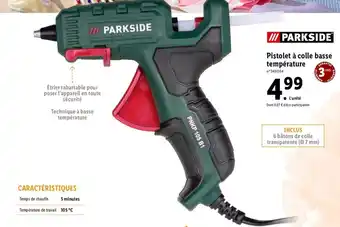 Lidl Pistolet à colle basse température offre