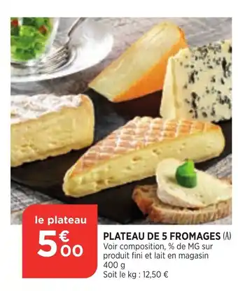 Bi1 Plateau de 5 fromages offre