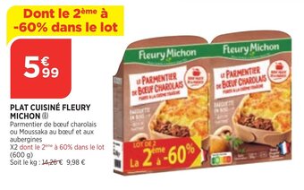 Bi1 Plat cuisiné fleury michon offre