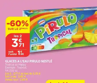 Bi1 Glaces a l'eau pirulo nestlé offre
