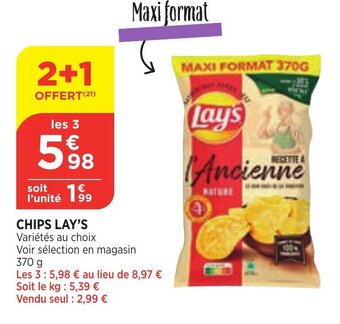 Bi1 Chips lay's offre