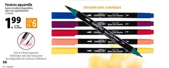 Lidl Feutres aquarelle offre
