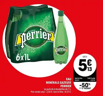 Supeco Eau minérale gazeuse perrier offre