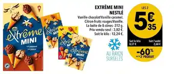 Supeco Extrême mini nestlé offre