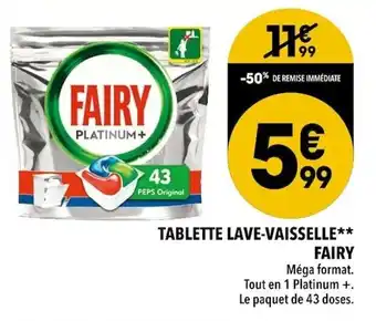 Tablette lave-vaisselle fairy