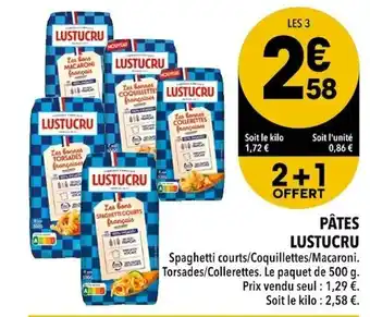 Supeco Pâtes lustcru offre