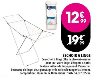 Supeco Sechoir a linge offre