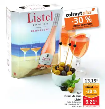 Colruyt IGP grain de gris listel offre