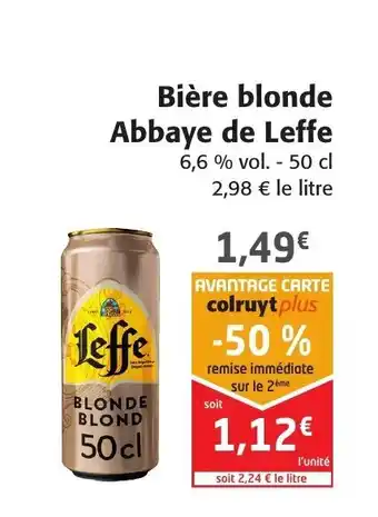 Colruyt Bière blonde abbaye de leffe offre