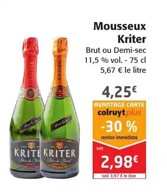 Colruyt Mousseux kriter offre