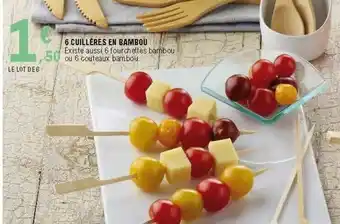 E.Leclerc 6 Cuillères en bambou offre