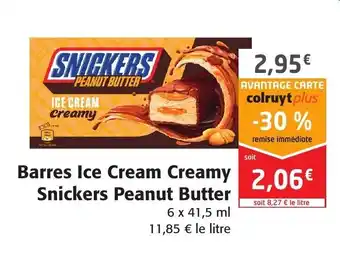Colruyt Barres ice cream creamy snickers peanut butter offre