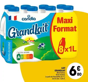Supeco Grandlait lait offre