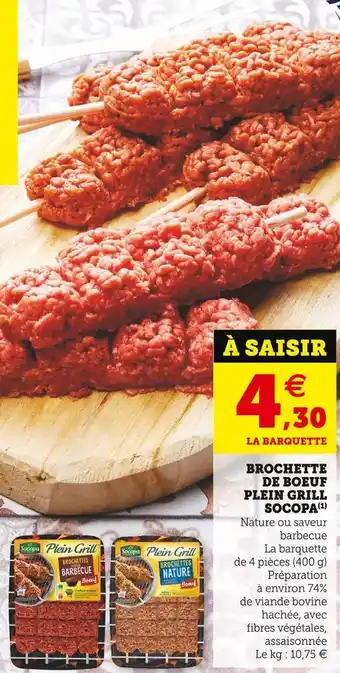 U Express Socopa brochette de boeuf plein grill offre