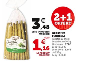 U Express Florelli gressins offre