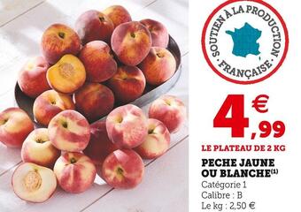 U Express Peche jaune ou blanche offre