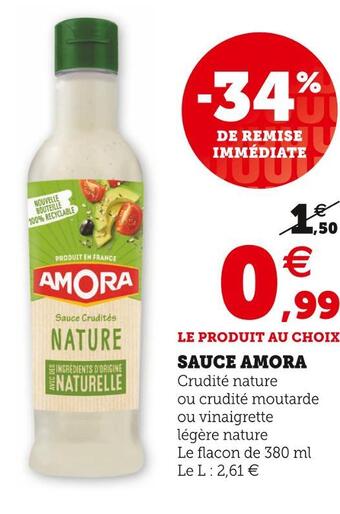 U Express Amora sauce offre
