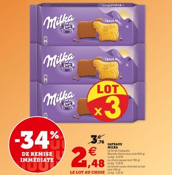 U Express Milka gateaux offre