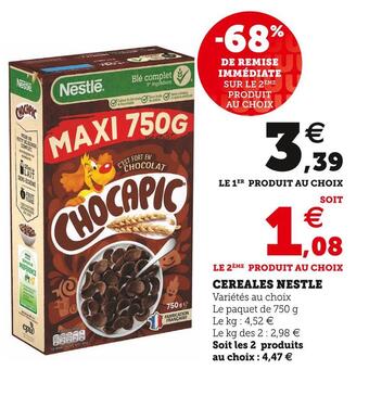 U Express Nestlé cereales offre