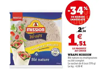 Super U Mission wraps offre
