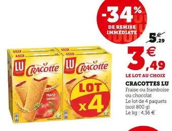 Super U Lu cracottes offre