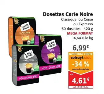Colruyt Dosettes carte noire offre