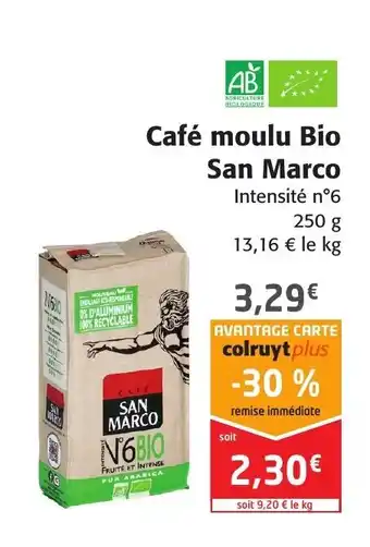 Colruyt Café moulu bio san marco offre