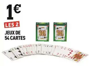 Centrakor Jeux de 54 cartes offre