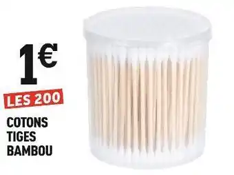 Centrakor Cotons tiges bambou offre