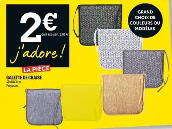 Centrakor Galette de chaise offre