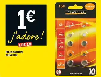 Centrakor Piles bouton alcaline offre