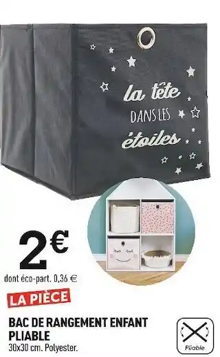 Centrakor Bac de rangement enfant pliable offre