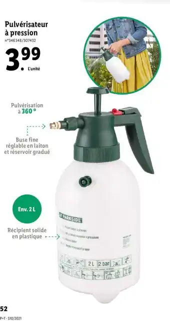 Lidl Pulvérisateur à pression offre