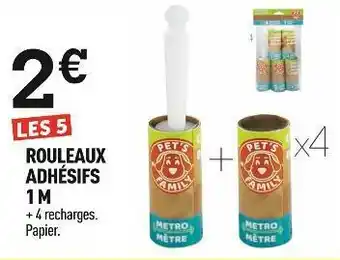 Centrakor Rouleaux adhésifs 1 m offre